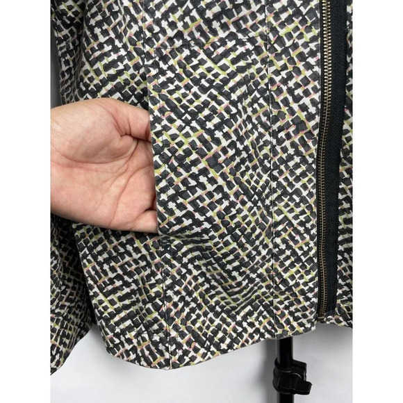 CAbi Cliffside Moto Jacket Abstract Multicolor Full Asymmetric Zip 5099 Size M - Picture 3 of 7